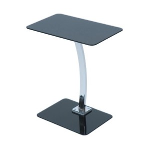 Levv Laptop-Tisch aus Glas schwarz